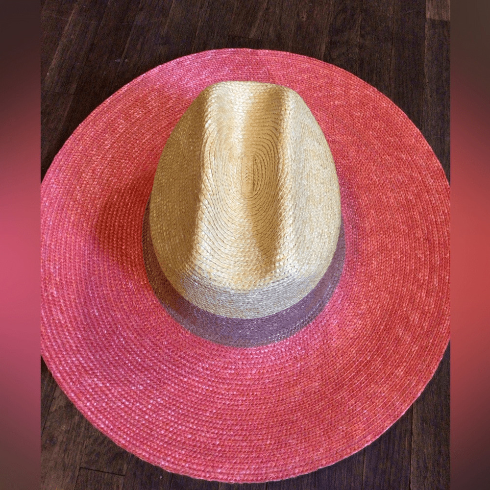NEW! Rare Wyeth Bondi SHerbert Two-Tone Straw Sun Hat